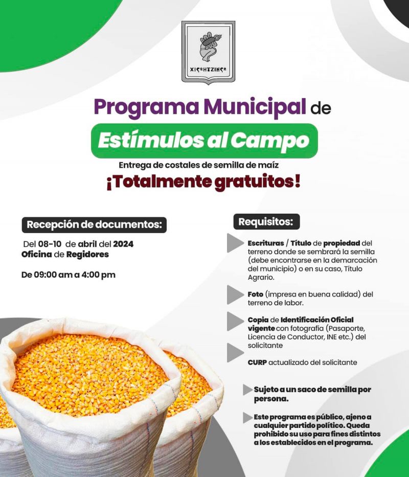 Programa Municipal de Estímulos al Campo